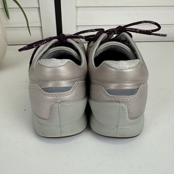 Ecco Biom Pewter‎ Yak Leather Golf Sneakers Comfort Shoes Size EU 40 US 9-9.5 - Picture 5 of 12